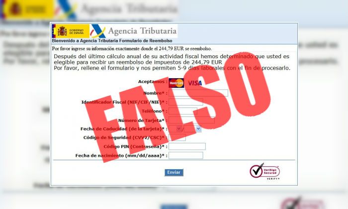 Ciberdelincuentes aprovechan la campaña de la renta 2 AEAT phishing renta